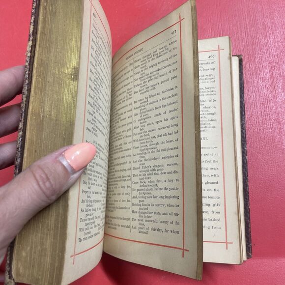 Owen Meredith Poetical Works Antique Book Decorative Gilt Cloth Lord Lytton - Picture 13 of 13